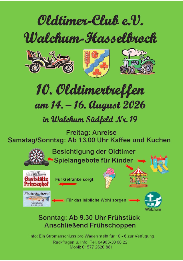 Oldtimertreffen in Walchum am 15./16. August