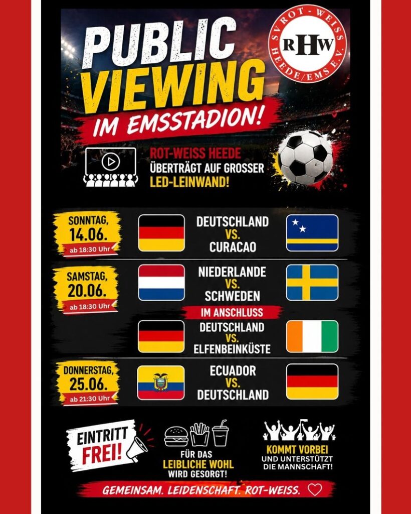 WM 2026: Public Viewing im Emsstadion