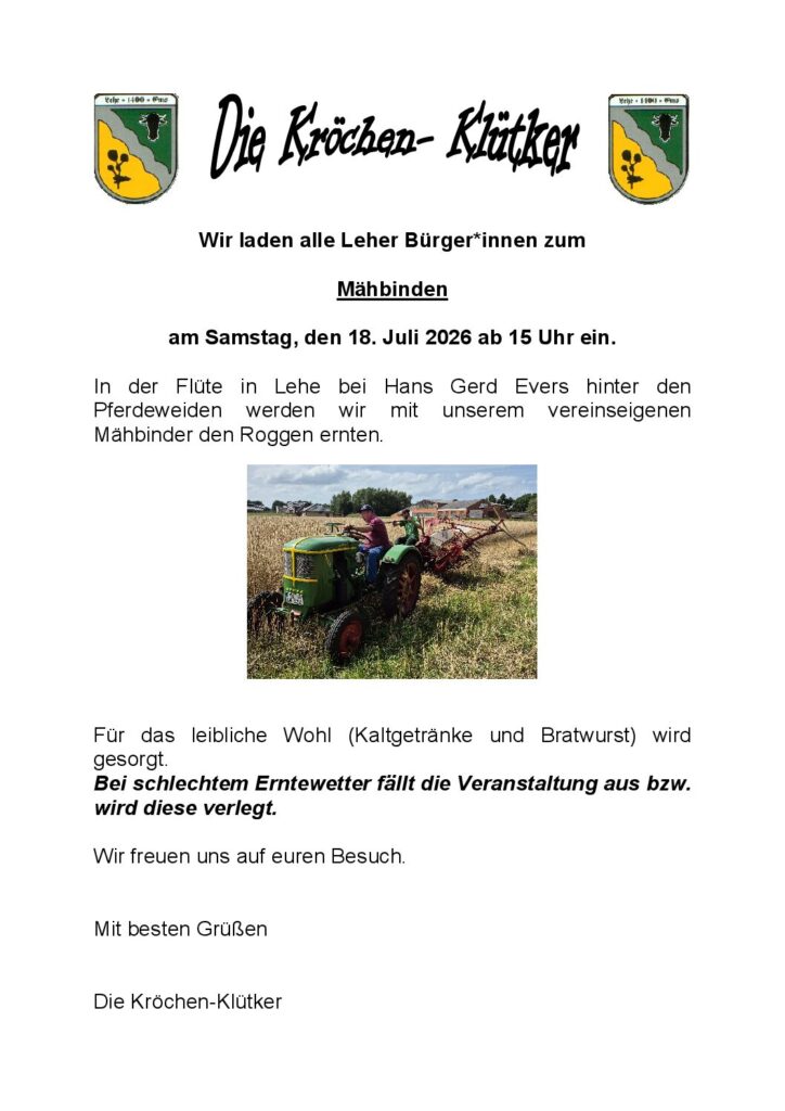 Mähbinder im Einsatz