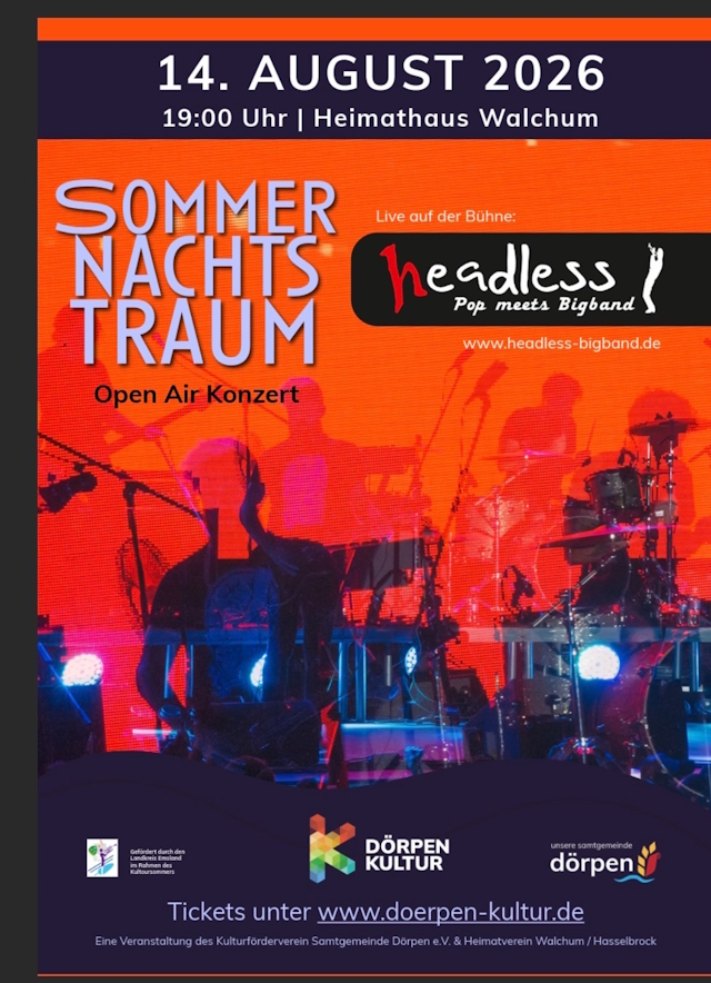 Einladung zum „Sommernachtstraum“ am 14. August.