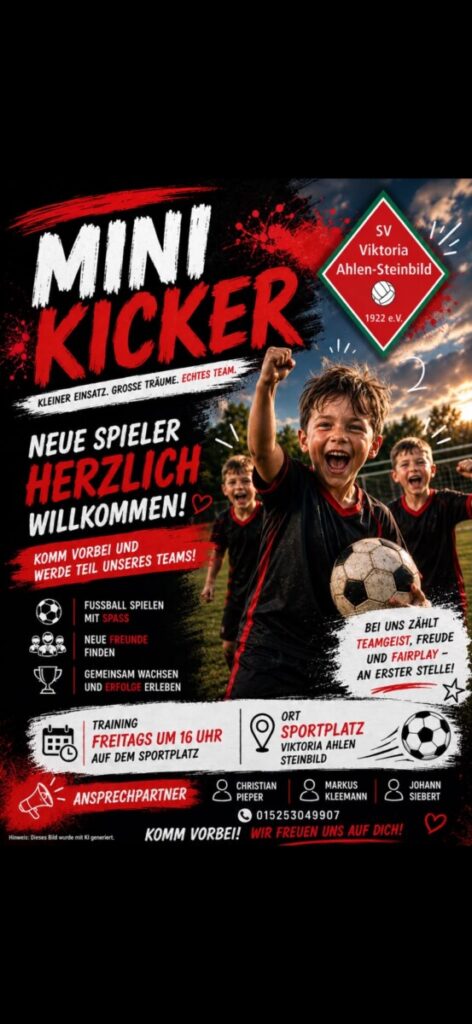 Minikicker sucht neue Spieler!