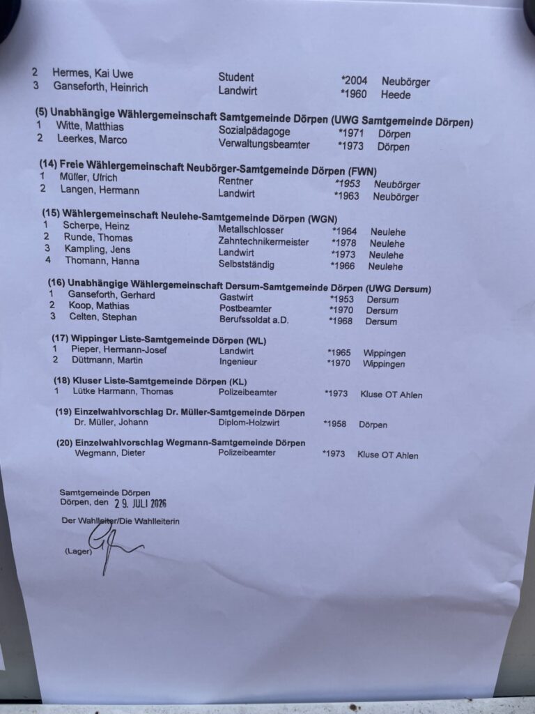 Bekanntmachung