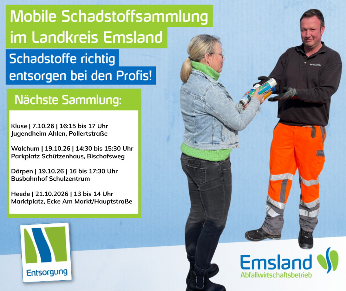 Mobile Schadstoffsammlung im Emsland