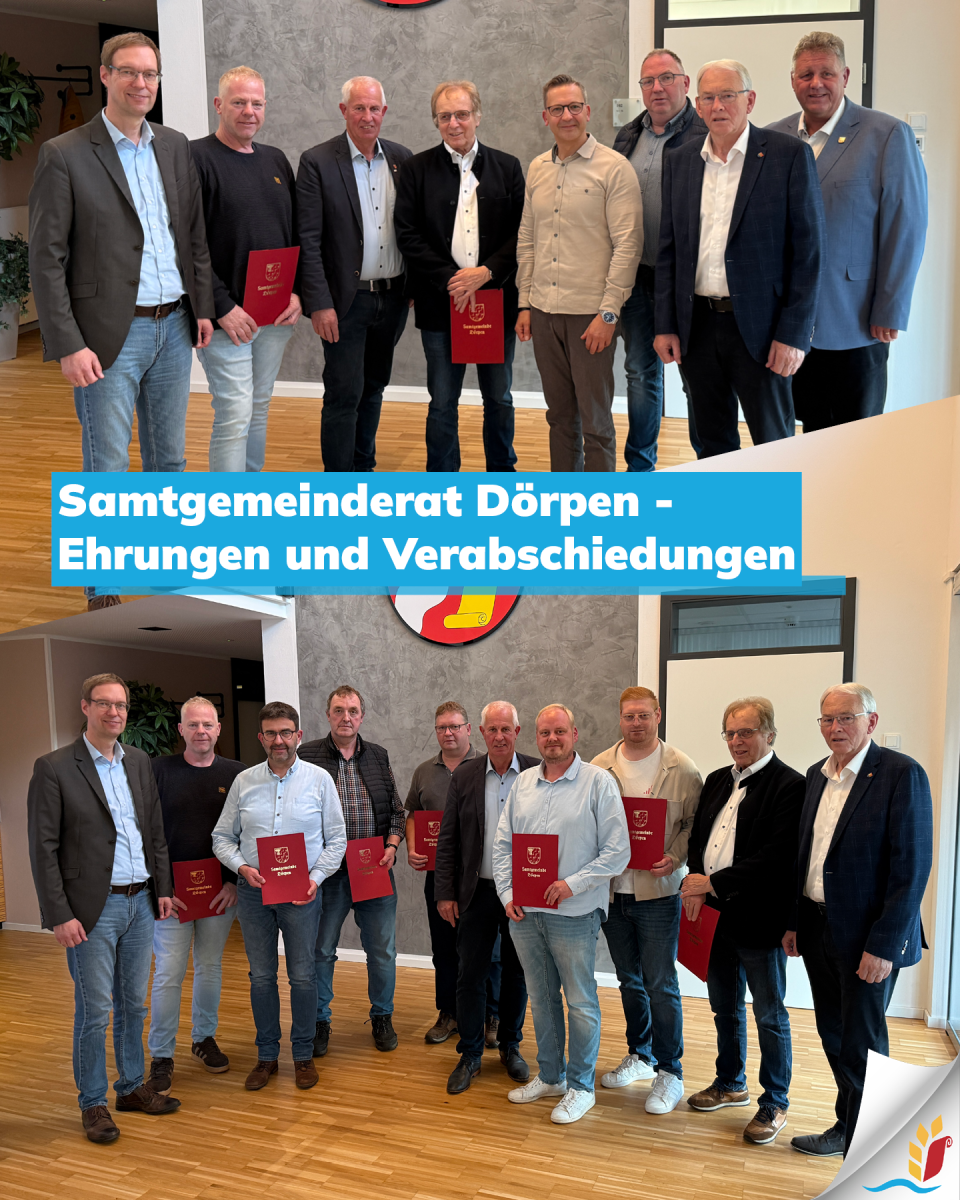 Ehrung und Verabschiedung von Samtgemeinderatsmitgliedern