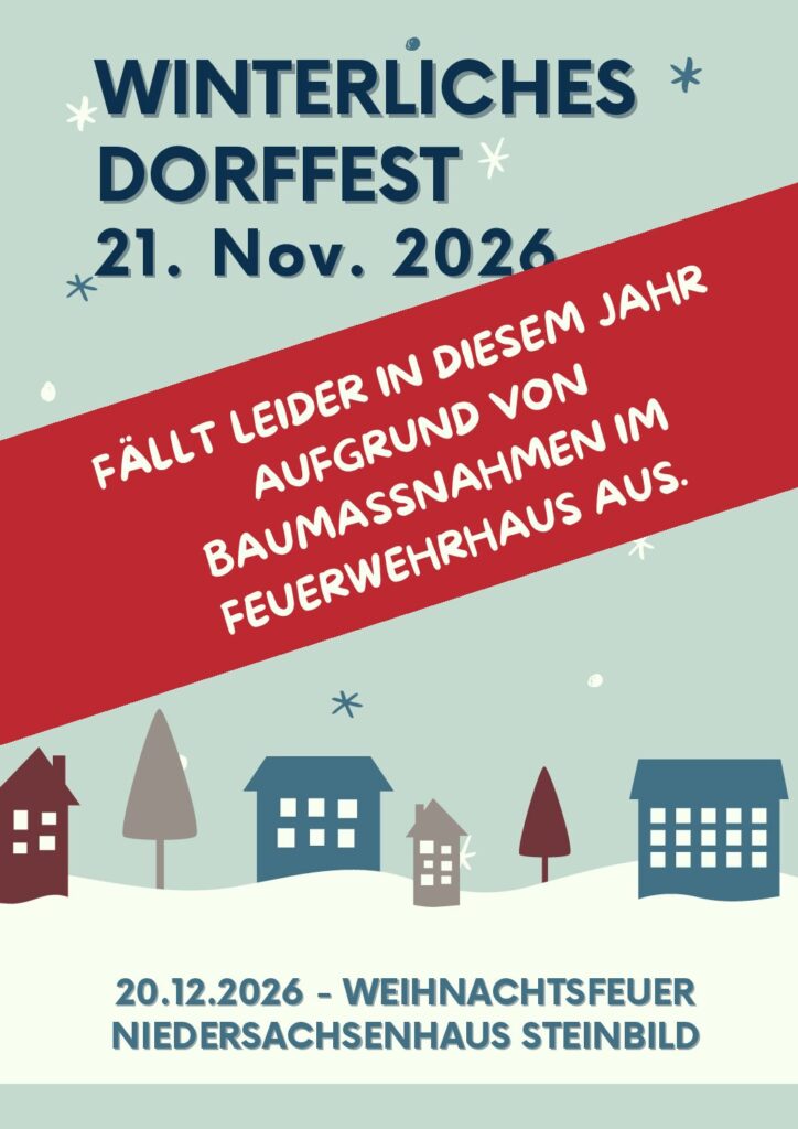 Absage „Winterliche Dorffest“ wegen Umbauarbeiten im Feuerwehrhaus Ahlen